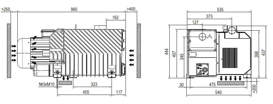 Габаритный чертеж насоса DVP LC.305 HV