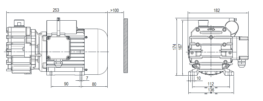 Габаритный чертеж насоса DVP SB.12_220