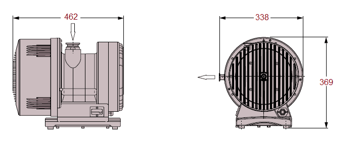 Габаритный чертеж насоса Busch Fossa FO 0035 A