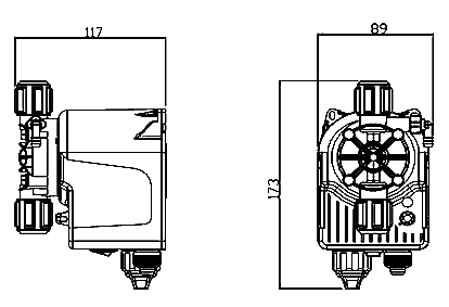 Габаритный чертеж насоса Seko Invikta KCL631