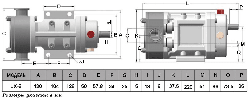 Габаритный чертеж модели 3LX-6-007-150