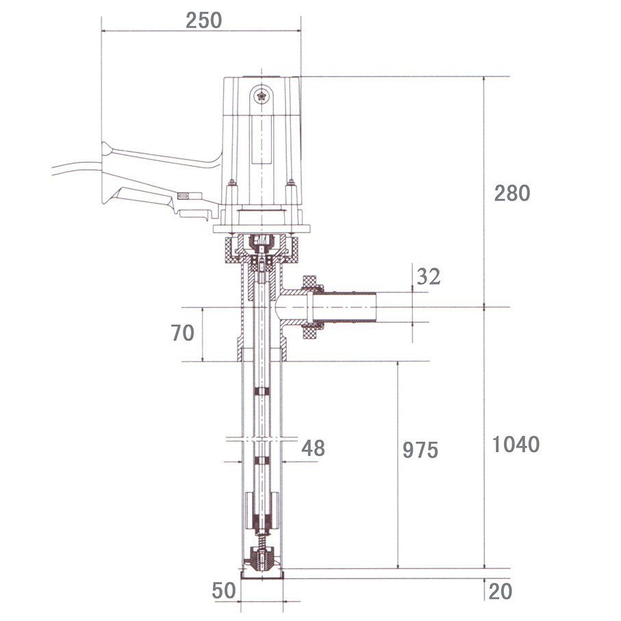 Габаритный чертеж модели Vetlan BP130-Alu