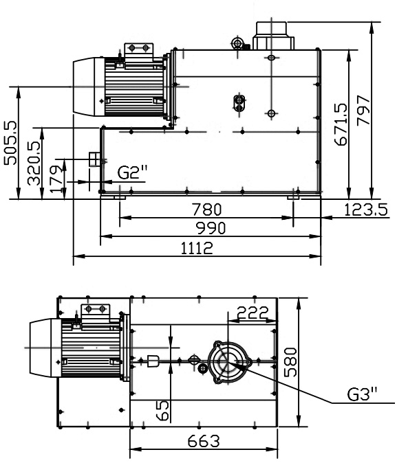 Габаритный чертеж модели Zenova CRC 0650