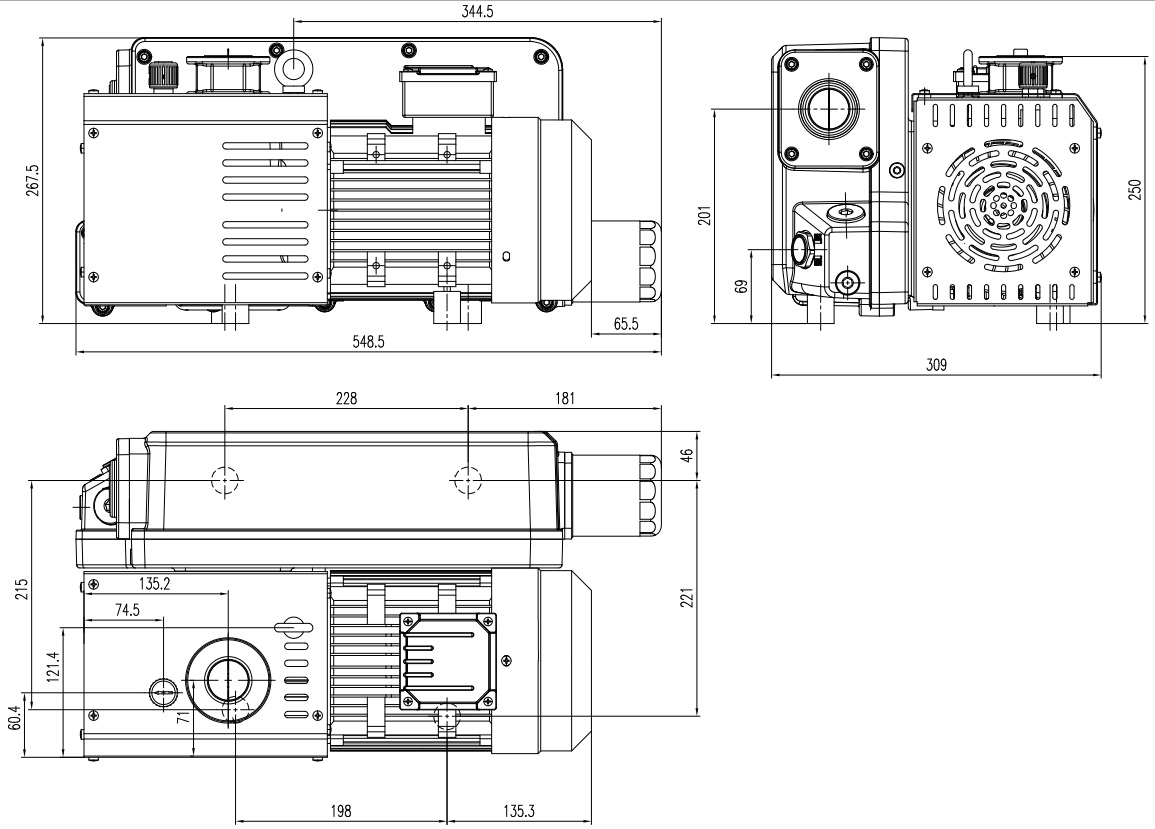 Габаритный чертеж AiVac ASV-040