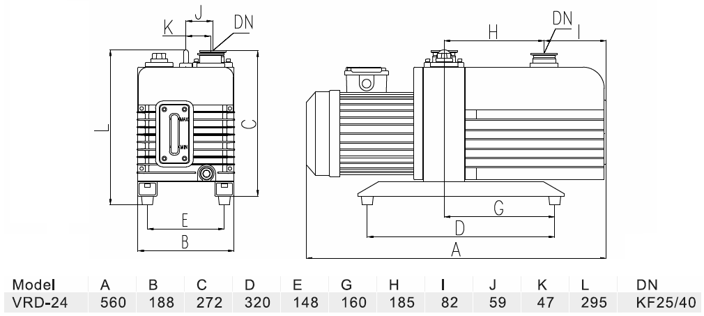 Габаритный чертеж модели Value VRD-24_220