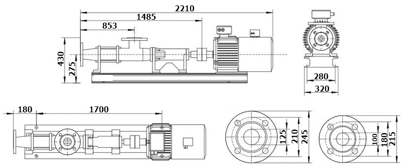 Габаритный чертеж модели VIN 60-2_304