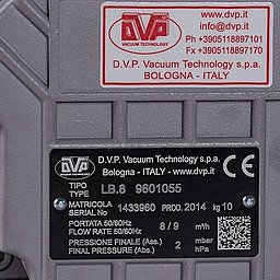 Шильдик насоса DVP LB.8_220