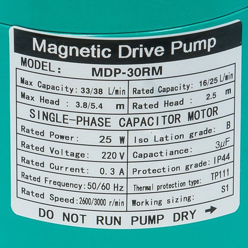 Шильдик насоса MDP-30RM-220