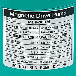 Шильдик насоса MDP-30RM-220