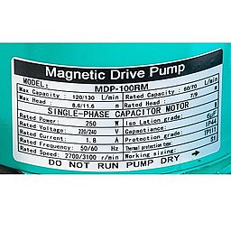 Шильдик насоса MDP-100RM-220