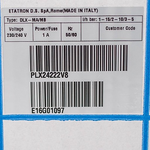 Кодовая маркировка насосов Etatron DLX MA/MB 01-15
