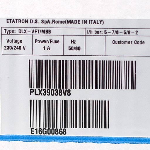 Кодовая маркировка насосов Etatron DLX VFT/MBB 05-07