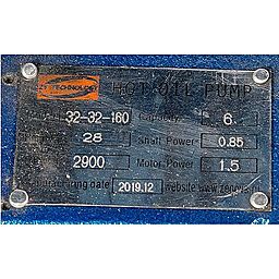 Шильдик насоса для горячих масел ZY Technology RY 32-32-160