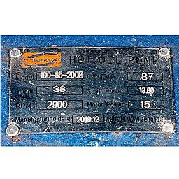 Шильдик насоса для горячих масел ZY Technology RY 100-65-200B