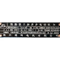 Шильдик модели Vetlan WRY 20-20-125_Ex