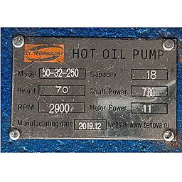 Шильдик центробежного насоса для горячих масел ZY Technology RY 50-32-250