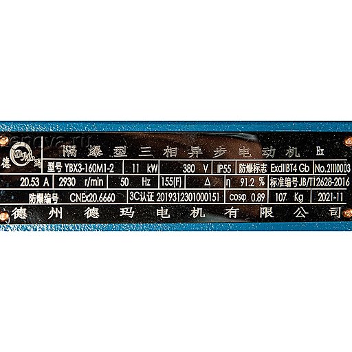 Шильдик модели RY 50-32-250_Ex