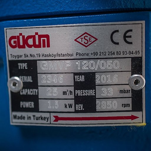 Шильдик насоса Ангара GMVP 120/050