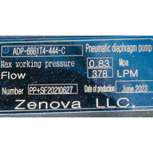 Шильдик модели Vetlan Pneumatic ADP-6661T4-444-C