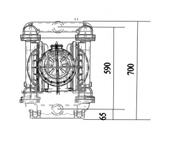 Габариты модели KDP-20AL-SP