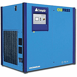Безмасляный винтовой компрессор CompAir D75H-RSW