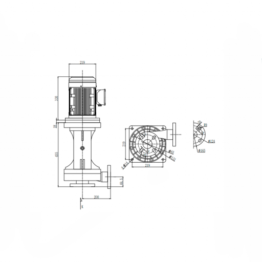 Габаритный чертеж Vetlan 65NHCW-4