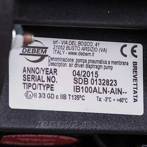 Шильдик модели Debem BOXER 100-AL