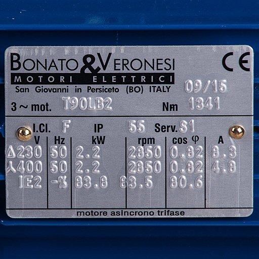 Шильдик двигателя насоса Debem DM30P-SV2BE090