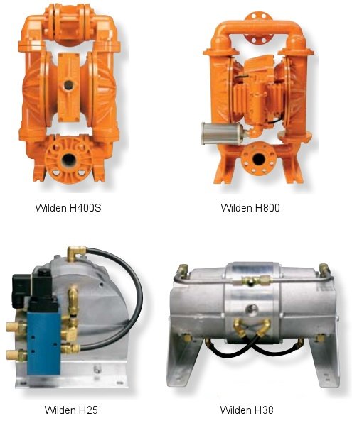 Пневматические насосы Wilden высокого давления: H400S, H800, H25, H38