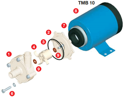 Внутреннее устройство насоса Argal TMB 10