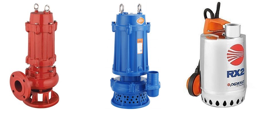насосы дренажные погружные виды