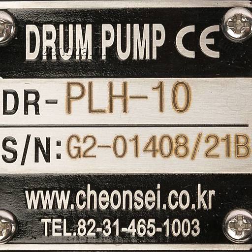 Шильдик насосной части без двигателя для Cheonsu DR-PLH-10