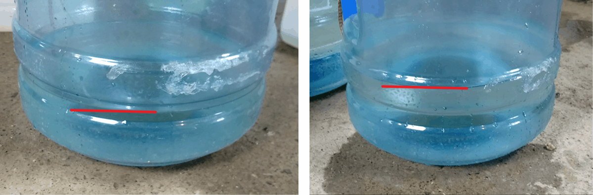 Результат перекачивания воды двумя насосами